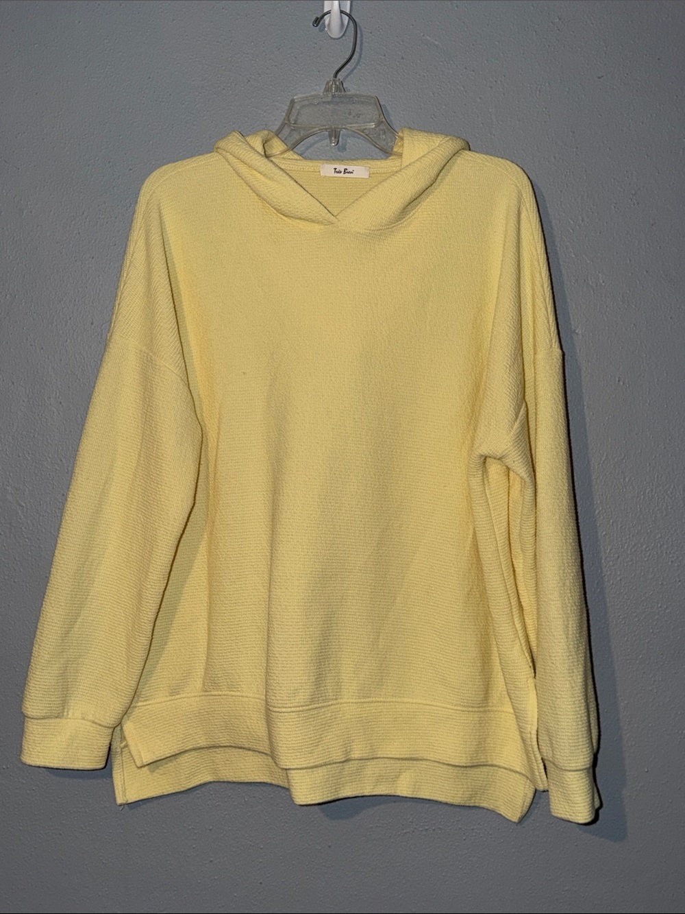 Tres Bien Soft Yellow Sweater Hoodie